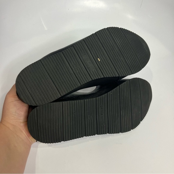 Gentle Souls by Kenneth Cole Luca Ruffle flats black leather size 10 - Picture 7 of 8